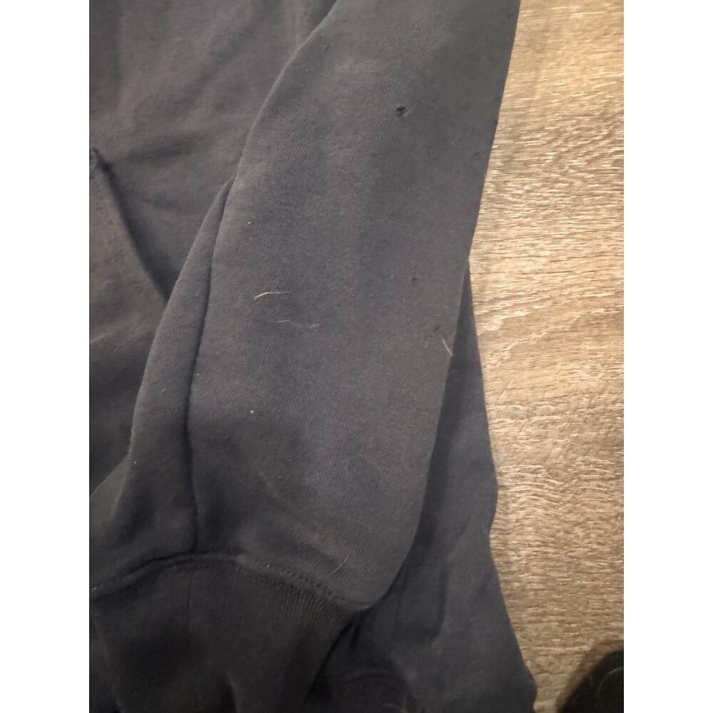 Carhartt XL Pullover Hoodie Work Worn Distressed Welding Burn Holes Oil Stains - Picture 4 of 14